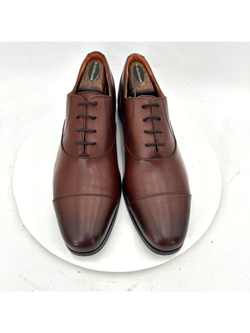 Wolf & Shepherd Men Size 10B Brown Leather Lace Up Cap Toe Oxford Dress Shoes